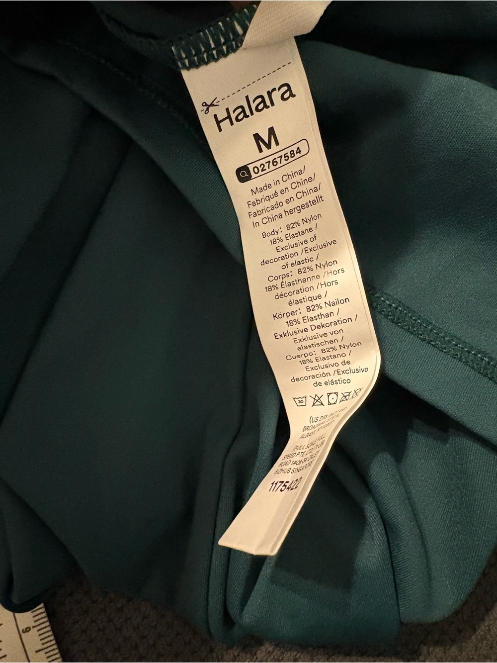 HALARA SoftlyZero Square-Neck Midi Dress with Side Slit Forest Green M NWT - Picture 5 of 6